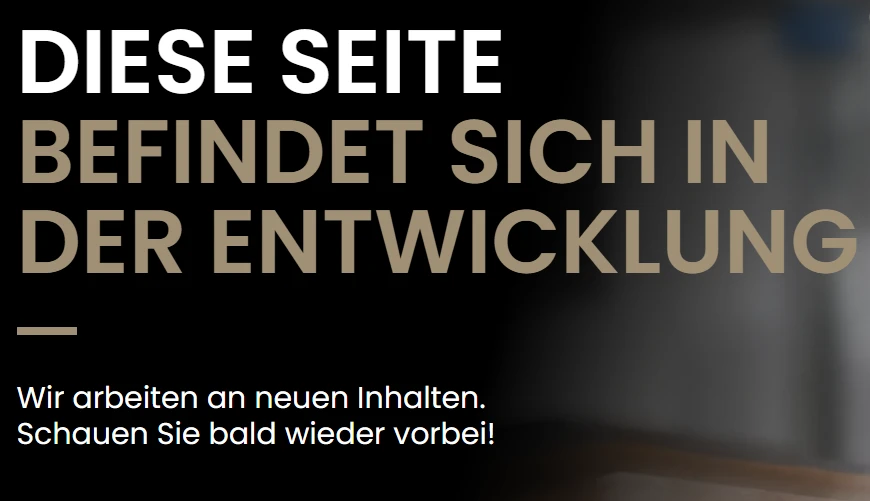 Diese seite befindet sich in der entwicklung Kopie